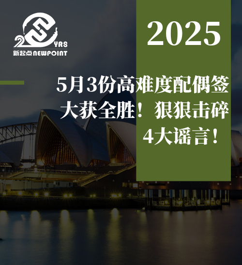 【配偶移民】5月3份高难度配偶签大获全胜！狠狠击碎4大谣言！
